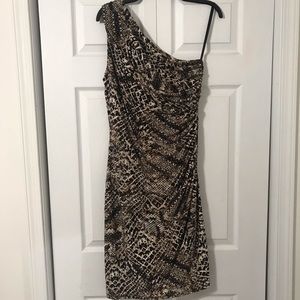 Ralph Lauren animal print off the shoulder dress